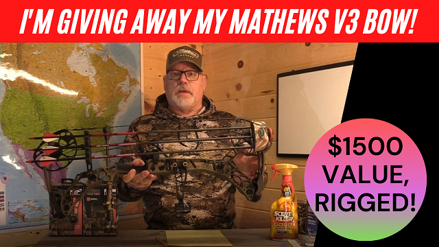 I’m giving away my Mathews bow and you could be the winner